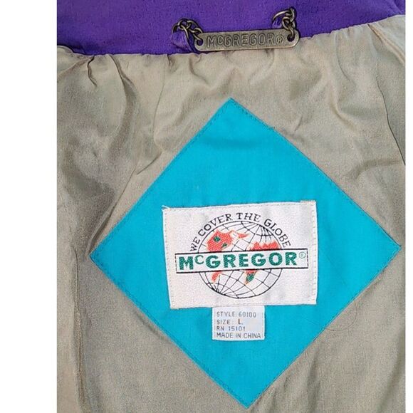 Vintage McGregor Blue Lightweight Windbreaker Jacket Size L - Picture 5 of 11